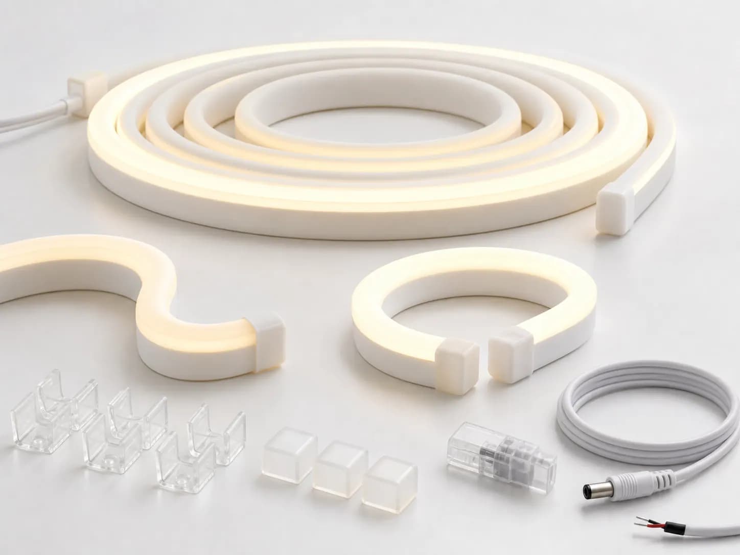 Flexible LED neon strip light detail