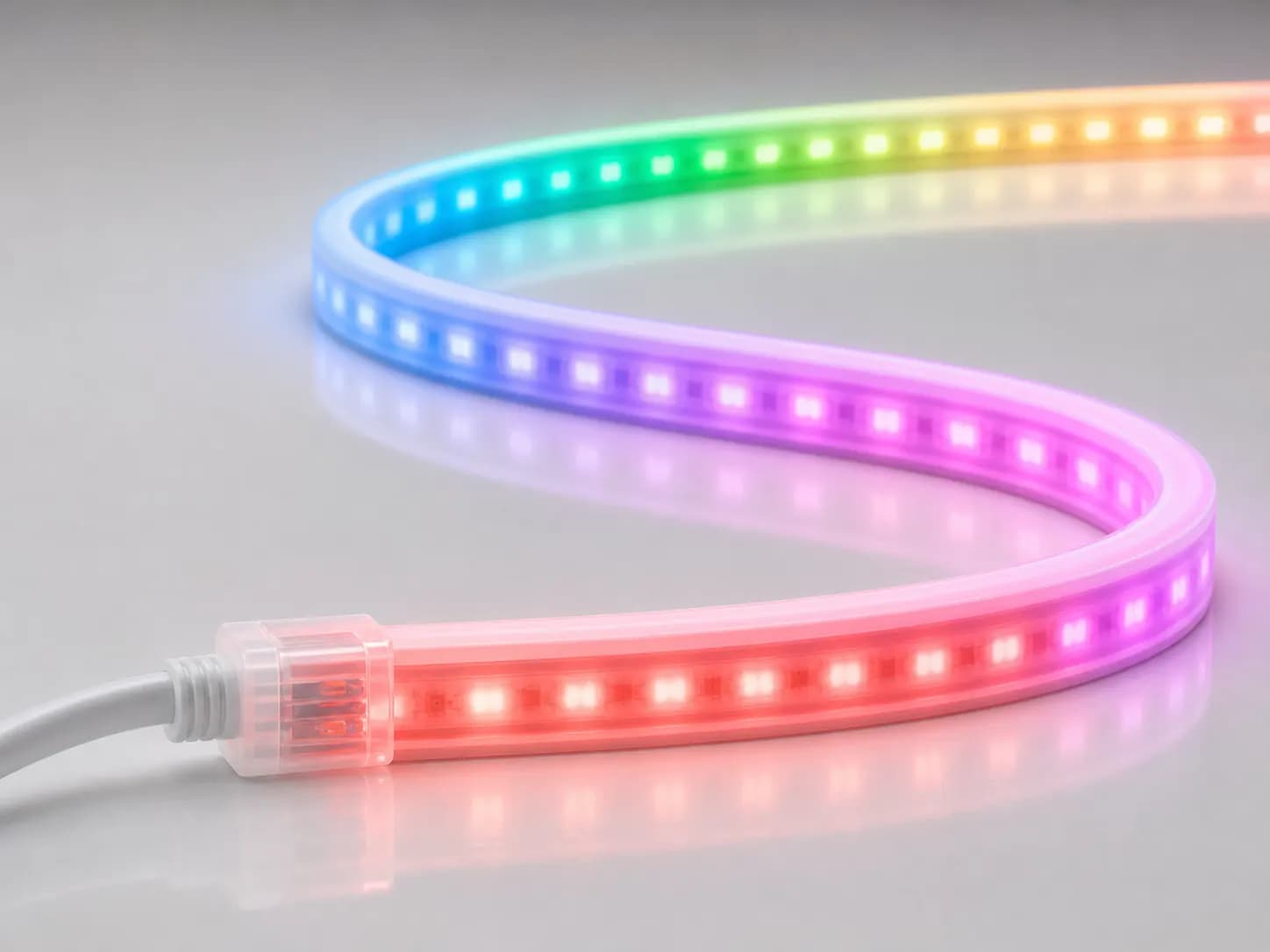DMX512 RGB LED Neon Light - 1x202mm profile / DC24V / 20.7W/m(max) / IP 67