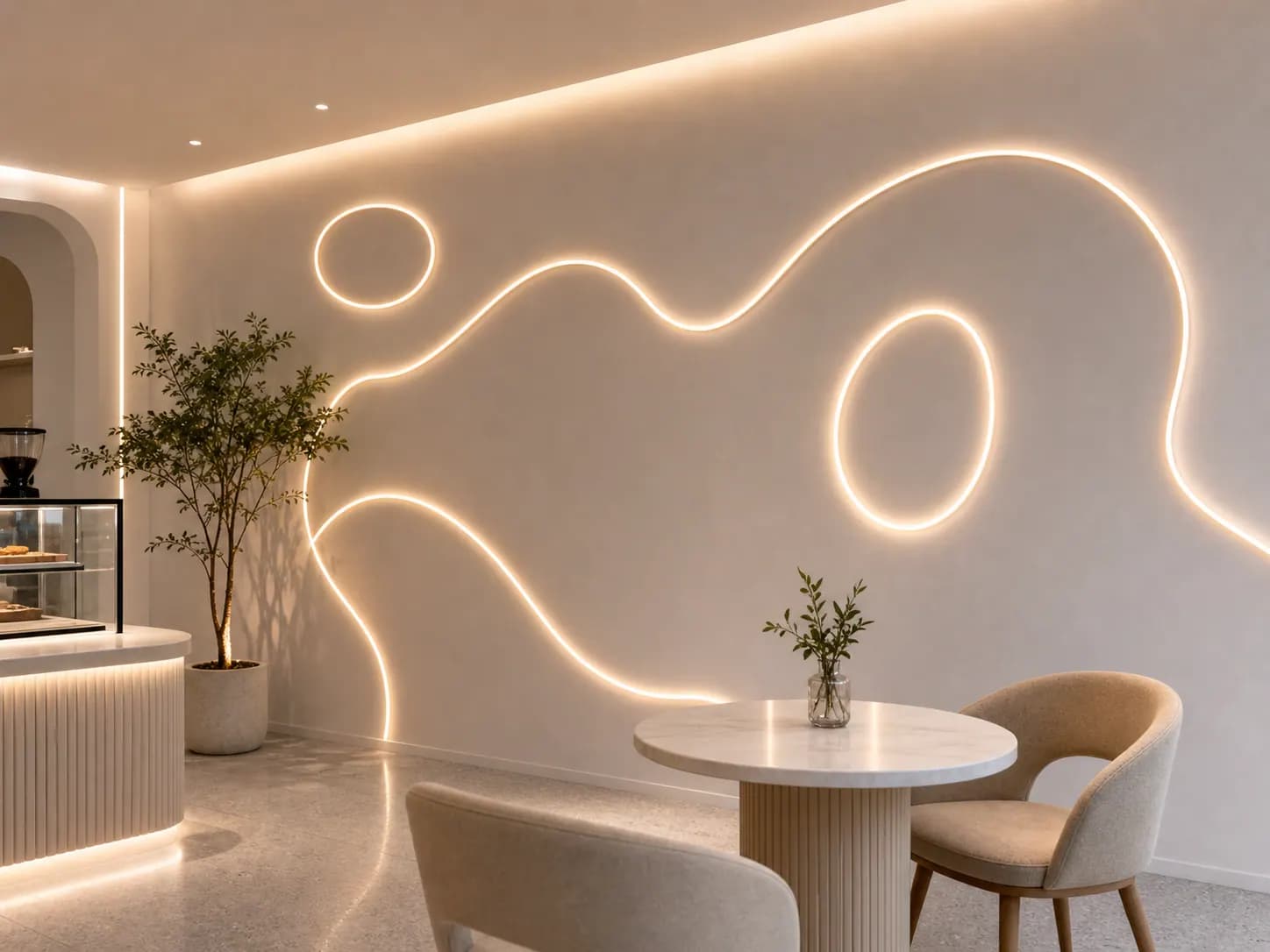 Interior Wall Neon Pattern
