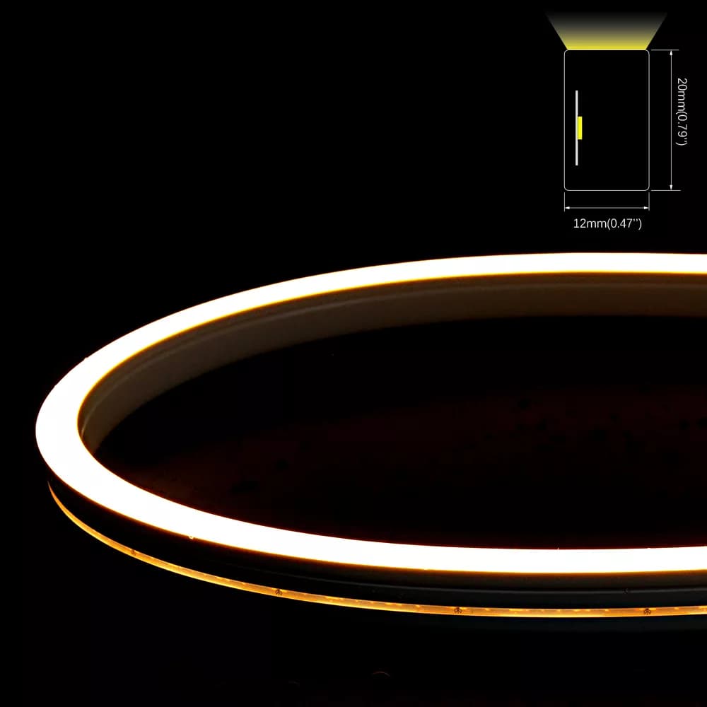 Side Bend LED Neon Light - 1x202mm profile / DC24V Light transmittance 51% Minimum cutting 50MM / 9.6w/meter / IP 67