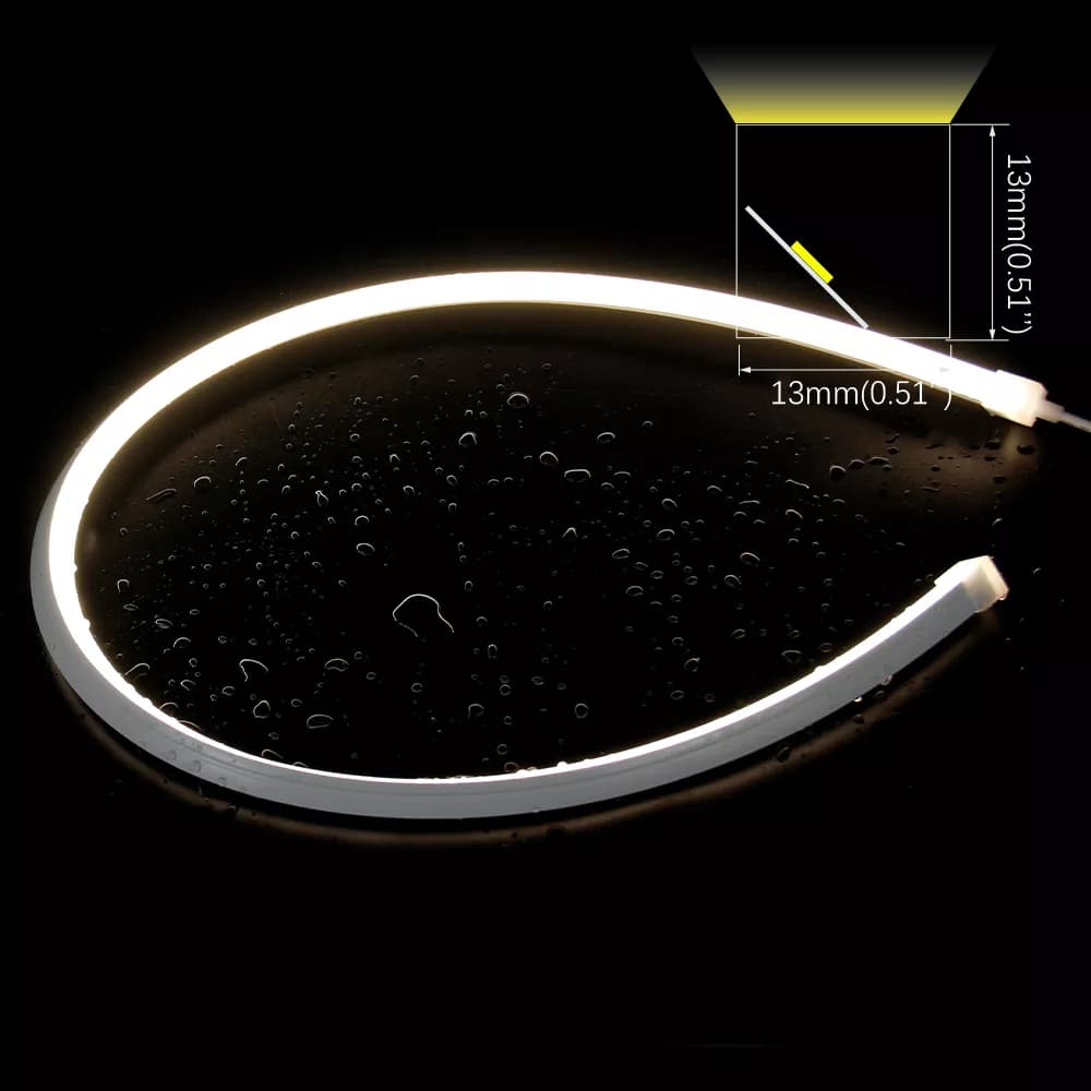 Top & Side Freely Bendable LED Neon Light - 1x301mm profile / DC24V / 7.2w/meter / IP 67 / IK08