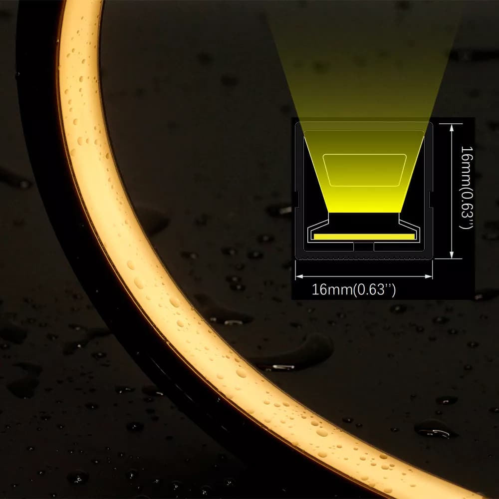 Top Bend LED Neon Light - 1x601mm profile / DC24V / 9.6w/meter / IP 65