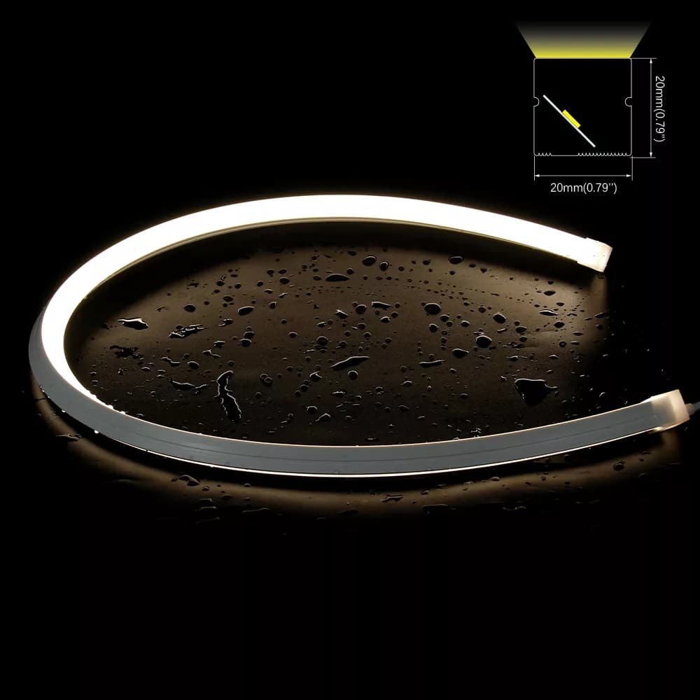 Top & Side Freely Bendable LED Neon Light - 2x2mm profile / DC24V / 9.6w/meter / IP67 / IK10