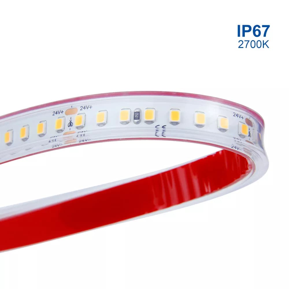 SMD2835 LED strip light - 160 LEDs/m / 10mm / DC24V / 14.4w/meter